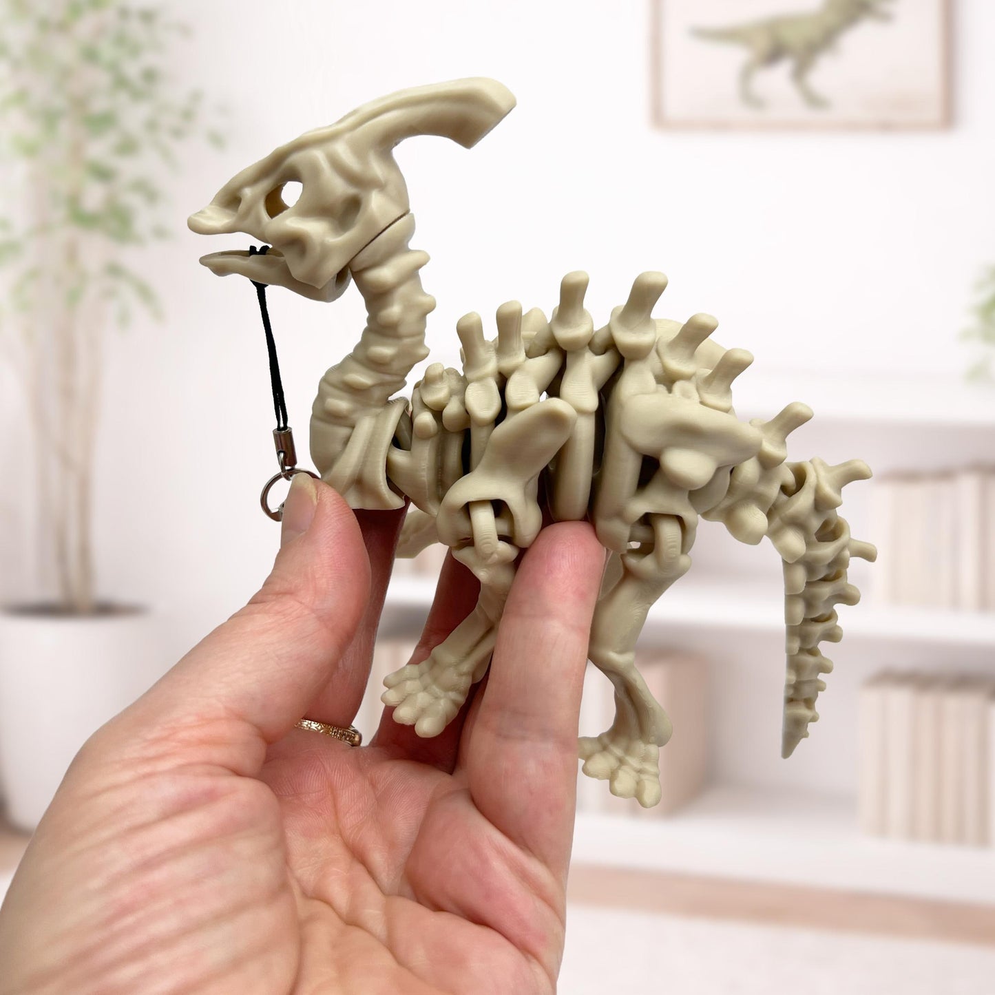 Dinosaurier Skelett-Schlüsselanhänger Beweglich 3D-gedruckt Dino-Taschenanhänger Geschenk - Plexiwire 3D Drucke