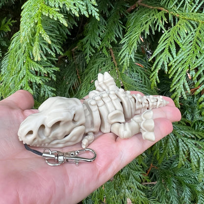 T-Rex-Skelett-Schlüsselanhänger Beweglich Dinosaurier Toy Bone Style Rucksackanhänger Geschenk - Plexiwire 3D Drucke