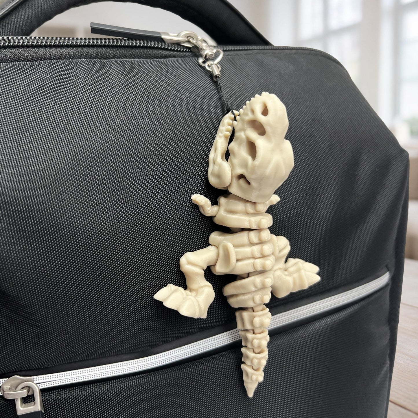 T-Rex-Skelett-Schlüsselanhänger Beweglich Dinosaurier Toy Bone Style Rucksackanhänger Geschenk - Plexiwire 3D Drucke