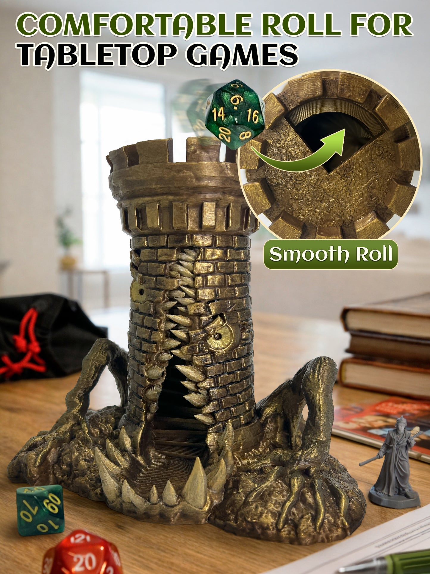 Mimic Dice Tower Hand Painted