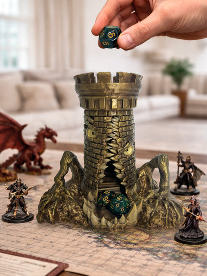 Mimic Dice Tower Hand Painted