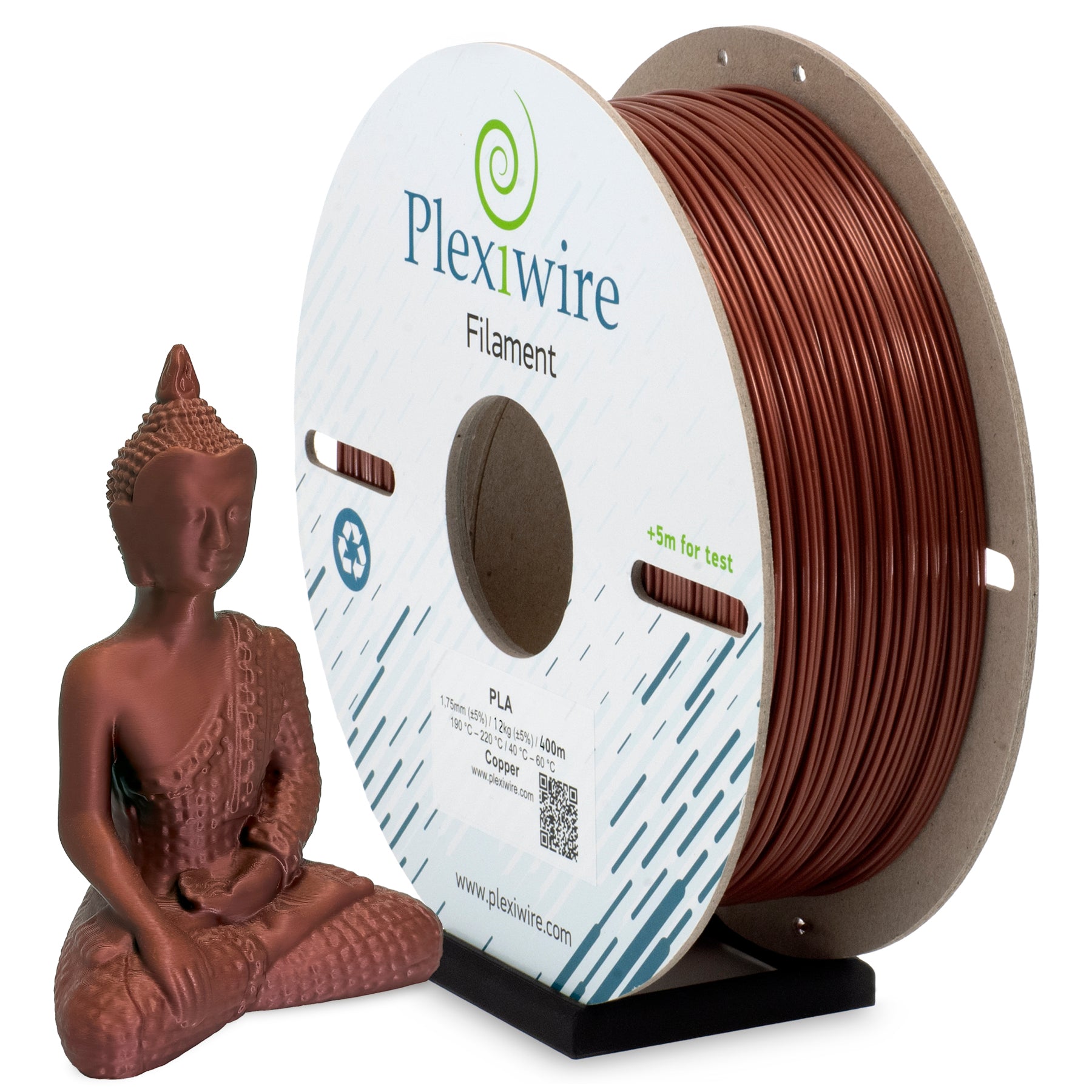 Copper PLA filament Plexiwire 1.75 mm — high-quality 3D printing plastic