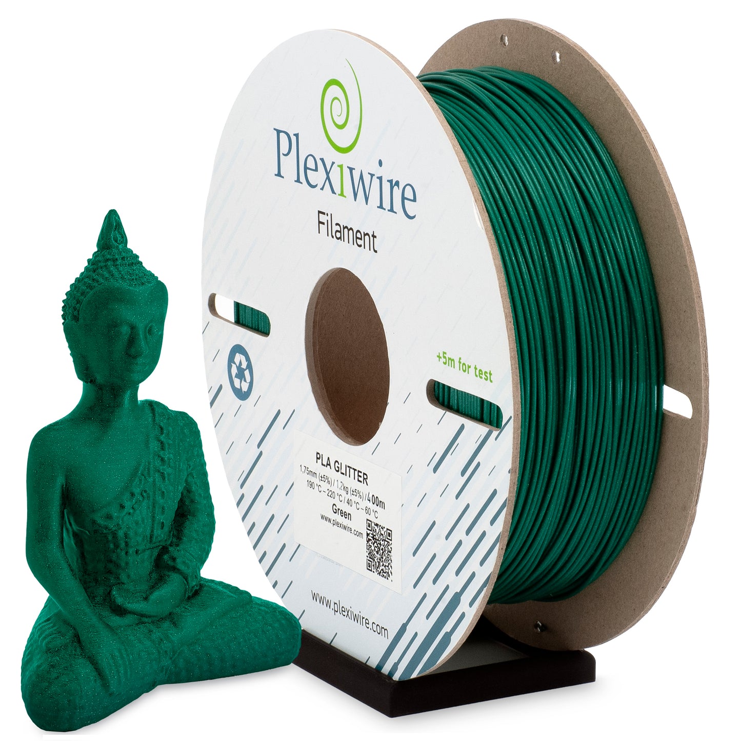 PLA Glitter Green 1,75mm 1,2kg/400m