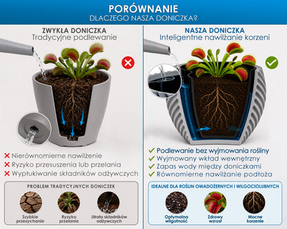 AQUA VENUS – Decorative Self-Watering Planter for Indoor Plants M / L