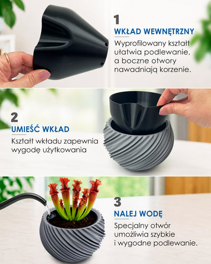 AQUA VENUS – Decorative Self-Watering Planter for Indoor Plants M / L