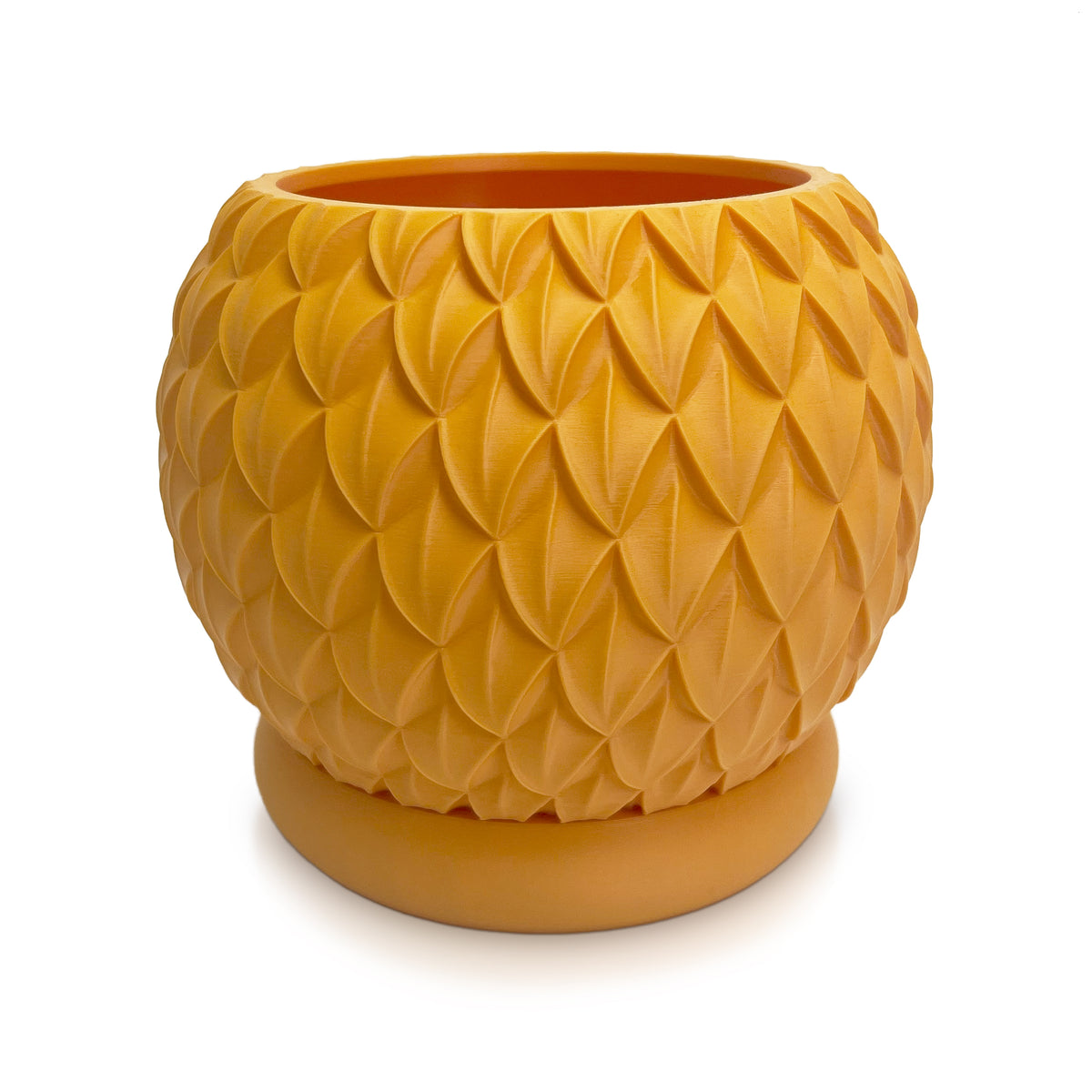PRISMA M – Dekorativer 3D-Blumentopf mit Drainageloch und Untersetzer
